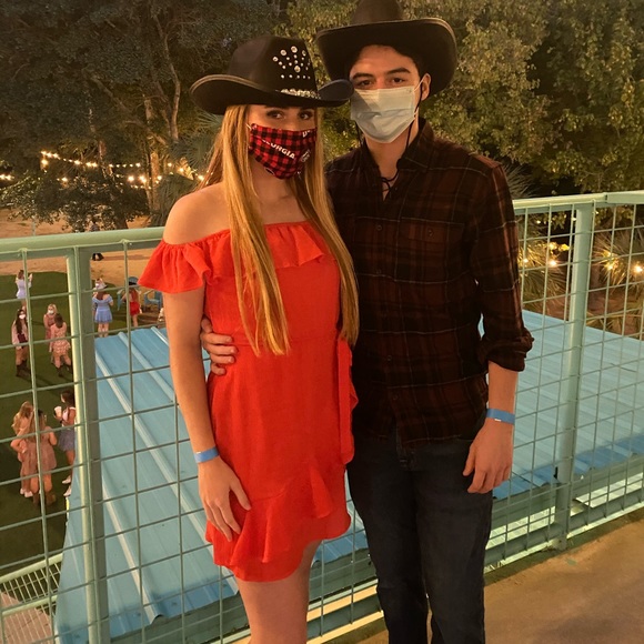 Red Ruffle Dress - Picture 2 of 4